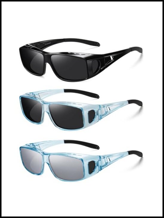 Fit Over Glasses Polarized Sunglasses UV400 Protection Wrap-Around Driving main image 5